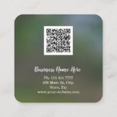 Personalisiertes Minimalistisches QR-Logo Quadratische Visitenkarte (Rückseite)