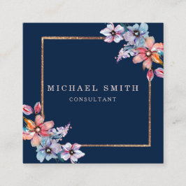 Personalisiertes Minimalistisches QR-Logo Quadratische Visitenkarte