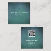 Personalisiertes Minimalistisches QR-Logo Quadratische Visitenkarte (Vorne/Hinten)