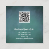 Personalisiertes Minimalistisches QR-Logo Quadratische Visitenkarte (Rückseite)