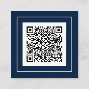 Personalisiertes Minimalistisches QR-Logo Quadratische Visitenkarte