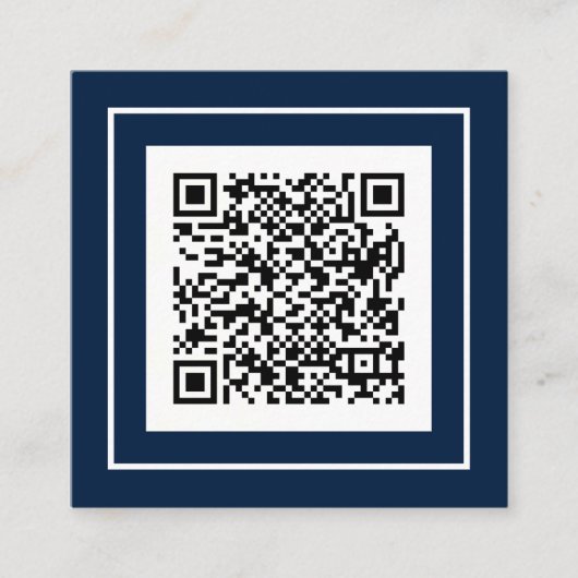 Personalisiertes Minimalistisches QR-Logo Quadratische Visitenkarte (Vorderseite)