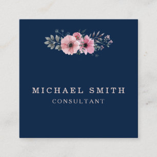 Personalisiertes Minimalistisches QR-Logo Quadratische Visitenkarte