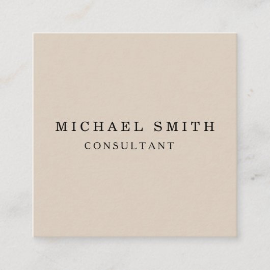 Personalisiertes Minimalistisches QR-Logo Quadratische Visitenkarte (Vorderseite)