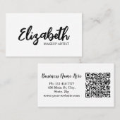 Personalisiertes Minimalistisches QR-Logo Visitenkarte (Vorne/Hinten)