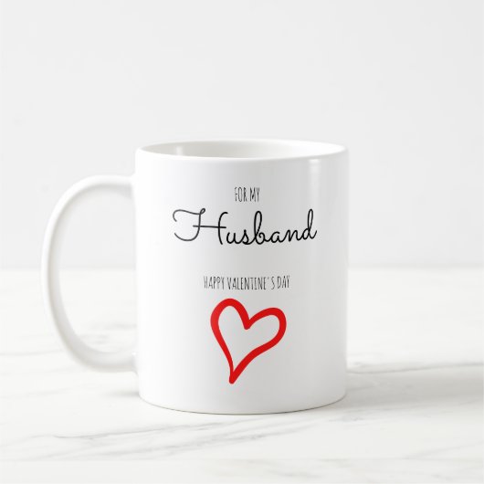 Personalisiertes Minimalistisches Script Herzlich  Kaffeetasse (Links)