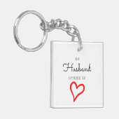 Personalisiertes Minimalistisches Script Herzlich Schlüsselanhänger (Vorderseite links)