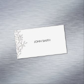 Personalisiertes Minimalistisches Sketch Leaf Magnetische Visitenkarte (Beispiel)