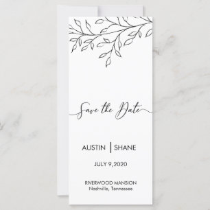 Personalisiertes Minimalistisches Sketch-Leaf Save