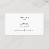 Personalisiertes Minimalistisches Sketch Leaf Visitenkarte (Rückseite)