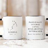 Personalisiertes Minimalistisches Skorpio Zodiac Z Tasse