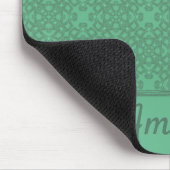 Personalisiertes mintgrünes Muster Mousepad (Ecke)