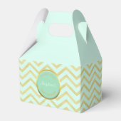 Personalisiertes Minze Green Gold Foil Zickzack Mu Geschenkschachtel (Vorderseite)