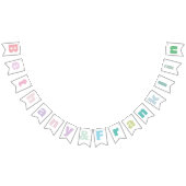 Personalisiertes Minzrosa oder eine beliebige Farb Wimpelkette (Alle)