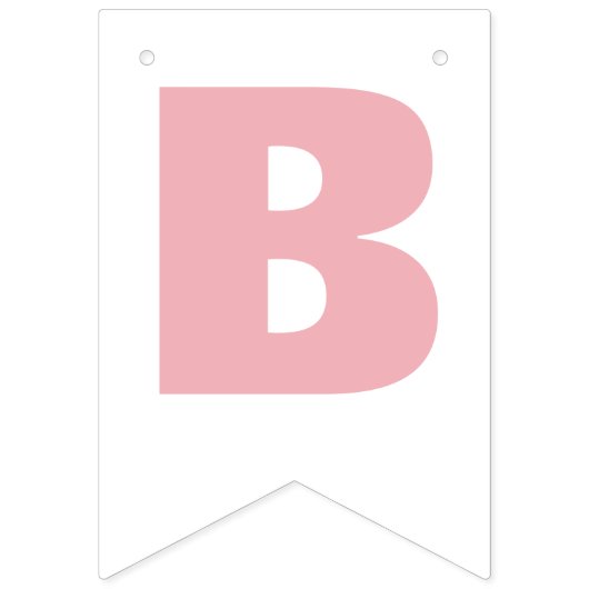 Personalisiertes Minzrosa oder eine beliebige Farb Wimpelkette (Erste Fahne)