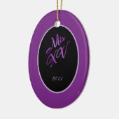 Personalisiertes Mis XV Lila Lilac Keramikornament (Links)