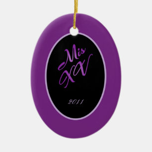 Personalisiertes Mis XV Lila Lilac Keramikornament