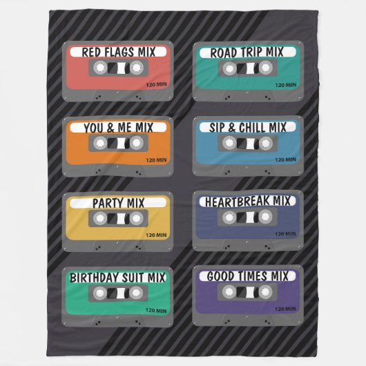 Personalisiertes Mischband Fleecedecke (Vorderseite)