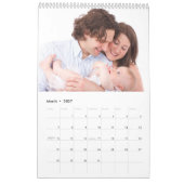Personalisiertes Mit Monogramm 15-Familien-Foto 20 Kalender (Mär 2027)