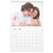 Personalisiertes Mit Monogramm 15-Familien-Foto 20 Kalender (Mär 2026)