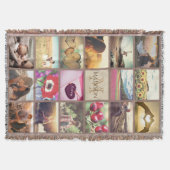 Personalisiertes mit Monogramm Foto Decke (Vorderseite)