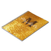 Personalisiertes Mit Monogramm-Glittery-Notebook Notizblock (Linke Seite)
