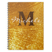 Personalisiertes Mit Monogramm-Glittery-Notebook Notizblock (Vorderseite)