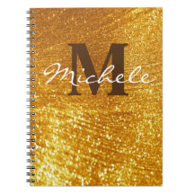 Personalisiertes Mit Monogramm-Glittery-Notebook