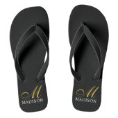 Personalisiertes Mit Monogramm Gold Badesandalen (Fußbett)