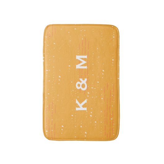 Personalisiertes Mit Monogramm Grau oder Grau Bath Badematte (Vorderseite Vertikal)