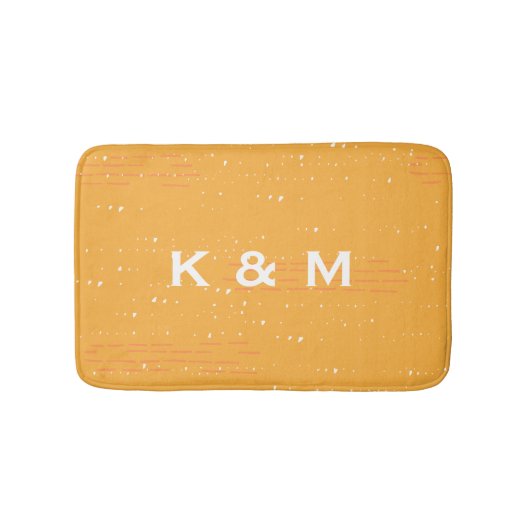 Personalisiertes Mit Monogramm Grau oder Grau Bath Badematte (Vorderseite)