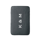 Personalisiertes Mit Monogramm Gunmetal Badematte (Vorderseite Vertikal)