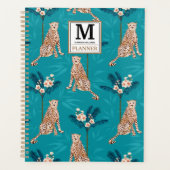 Personalisiertes Mit Monogramm Leopard-Muster 2023 Planer (Vorderseite)