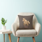 Personalisiertes Mit Monogramm Pony Horse Girl Kissen (Stuhl )