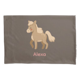 Personalisiertes Mit Monogramm Pony Horse Girl Kissenbezug