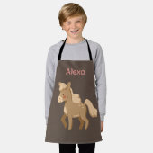 Personalisiertes Mit Monogramm Pony Horse Girl Schürze (Getragen)