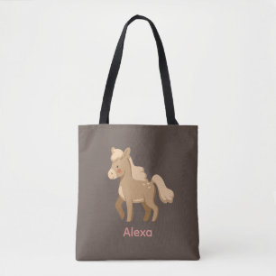 Personalisiertes Mit Monogramm Pony Horse Girl Tasche