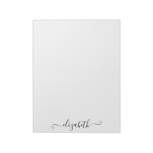 Personalisiertes Mit Monogramm Skript-Notepad Notizblock (Rotiert)