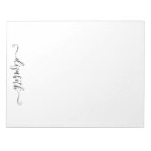 Personalisiertes Mit Monogramm Skript-Notepad Notizblock (Vorderseite)