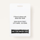 Personalisiertes Mitarbeiter Foto Krankenversicher Ausweis (Rückseite)