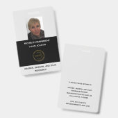 Personalisiertes Mitarbeiter-Foto Logo für Ihr Unt Ausweis (Vorder- & Rückseite)