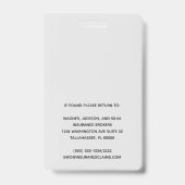 Personalisiertes Mitarbeiter-Foto Logo für Ihr Unt Ausweis (Rückseite)