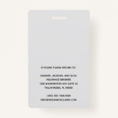 Personalisiertes Mitarbeiter-Foto Logo für Ihr Unt Ausweis (Rückseite)