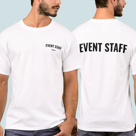 Personalisiertes Mitarbeiter Uniform Event Staff T T-Shirt