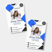 Personalisiertes Mitarbeiterlogo und Foto-ID-Abzei Ausweis (Vorder- & Rückseite)