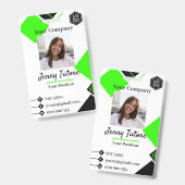 Personalisiertes Mitarbeiterlogo und Foto-ID-Abzei Ausweis (Vorder- & Rückseite)