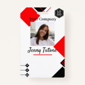 Personalisiertes Mitarbeiterlogo und Foto-ID-Abzei Ausweis (Rückseite)