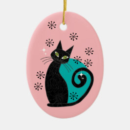 Personalisiertes Mittelalter Atomkatzenjause Keramik Ornament