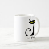 Personalisiertes Mittelalter Moderne Atomenkatze Kaffeetasse (VorderseiteRechts)