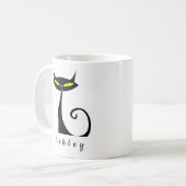 Personalisiertes Mittelalter Moderne Atomenkatze Kaffeetasse (Vorderseite Links)